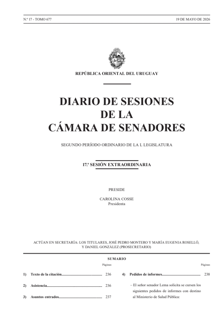 DIARIO DE SESIONES DE LA CAMARA DE SENADORES del 19/05/2026